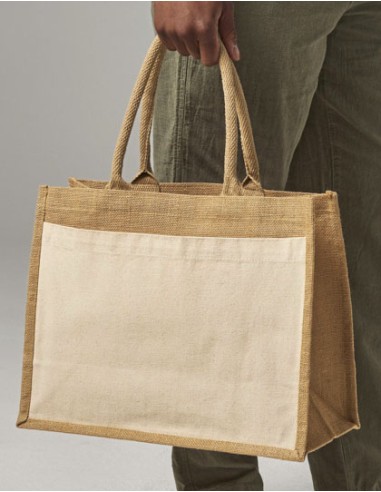 WES-W427-Cotton Pocket Jute Shopper